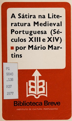 Cover for A sátira na literatura medieval portuguesa (séculos XIII e XIV)