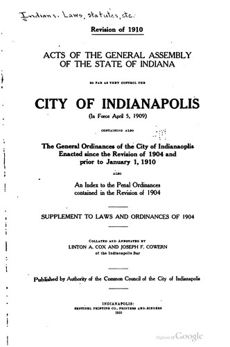 Cover for Revision of 1910.