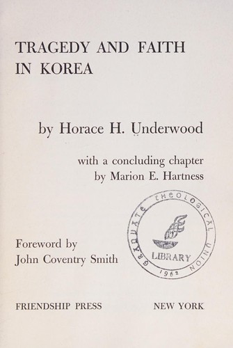 Cover for Tragedy and faith in Korea.