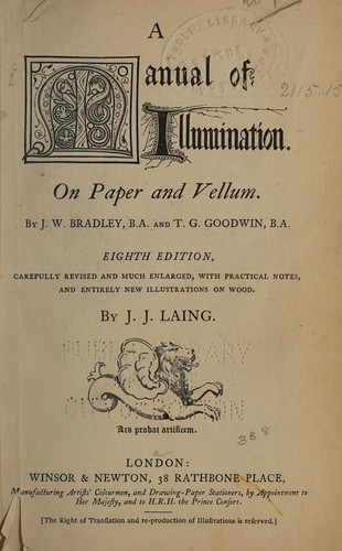 Cover for A manual of illumination, on paper and vellum
