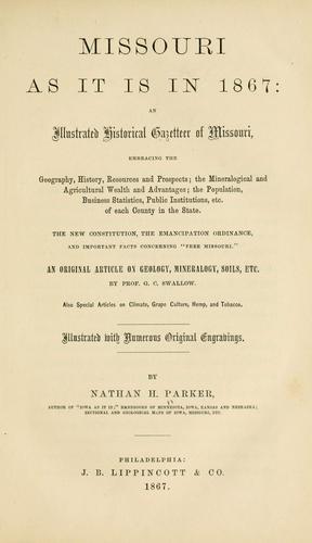Cover for Missouri as it is in 1867