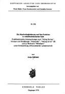 Cover for Die Abschnittsgliederung und ihre Funktion in mittelhochdeutscher Epik