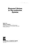 Cover for Hormonal actions in non-endocrine systems