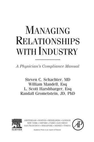 Cover for Managing relationships with industry