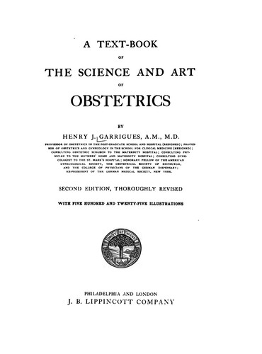 Cover for A Text-book of the science and art of obstetrics