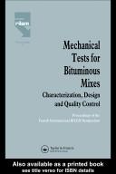 Cover for Mechanical tests for bituminous mixes