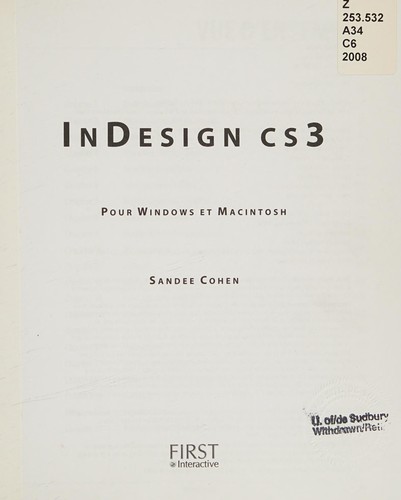 Cover for InDesign CS3