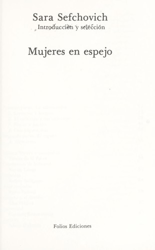 Cover for Mujeres en espejo