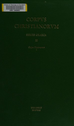 Cover for Versiones orientales, repertorium Ibericum et studia ad editiones curandas