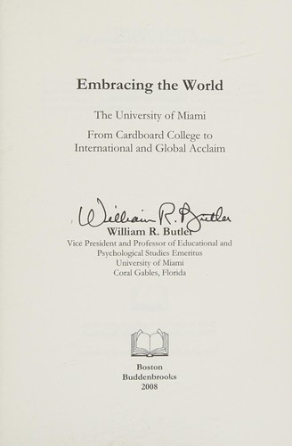 Cover for Embracing the world