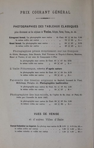 Cover for Catalogue général des photographies