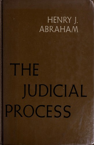 Cover for The judicial process