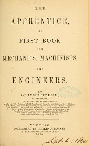 Cover for The apprentice
