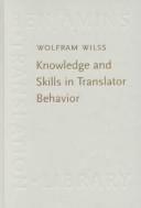 Cover for Knowledge and skills in translator behavior