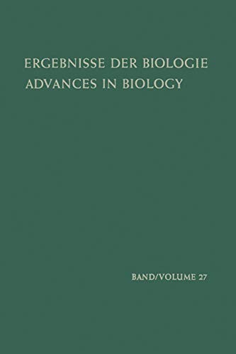 Cover for Ergebnisse der Biologie / Advances in Biology