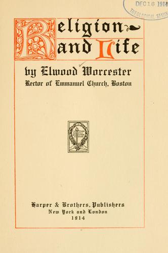 Cover for Religion and life.