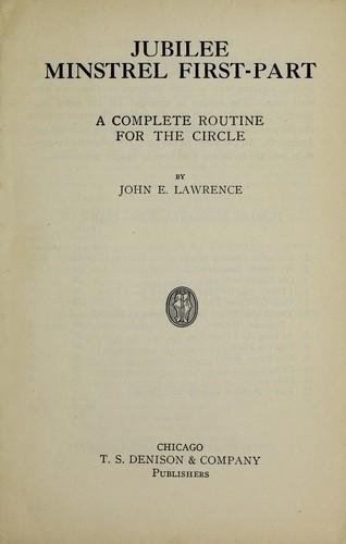 Cover for Jubilee minstrel first-part
