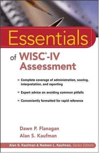 Cover for Essentials of WISC-IV Assessment (Essentials of Psychological Assessment)