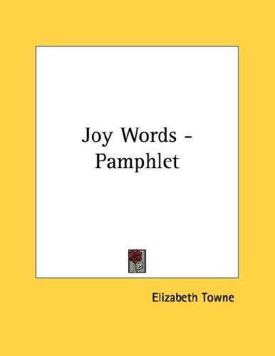 Cover for Joy Words - Pamphlet