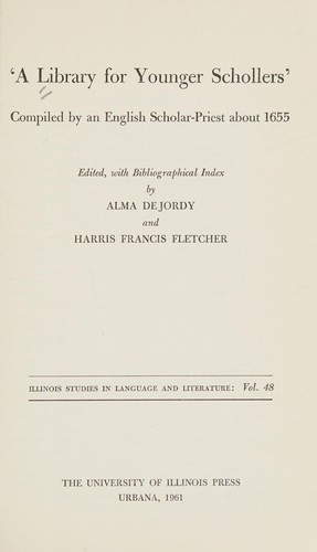 Cover for "A library for younger schollers,"