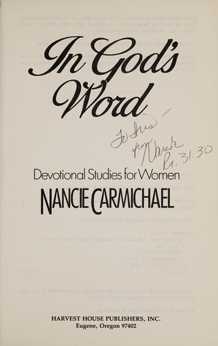 Cover for In God's word