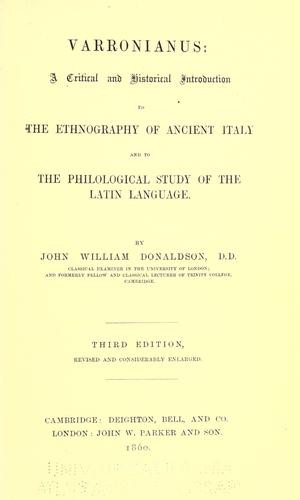 Cover for Varronianus