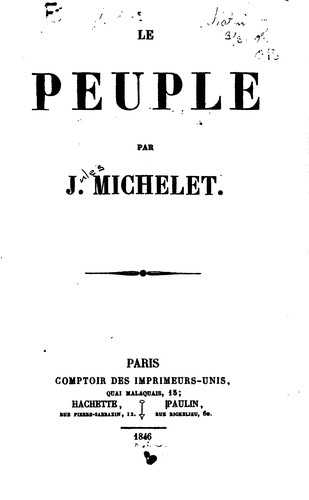 Cover for Le peuple