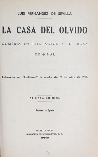 Cover for La casa del olvido