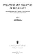Cover for Structure and evolution of the galaxy.