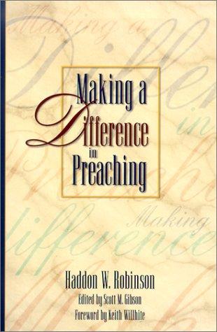 Cover for Making a Difference in Preaching