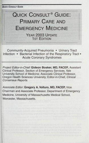 Cover for Quick Consult - Guide to Clinical Trials in Thrombosis Management (Thombosis Management, Year 2002 - 2003 Update)