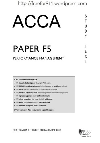 Cover for ACCA