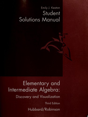 Cover for Student Solutions Manual to accompany Elementary And Intermediate Algebra