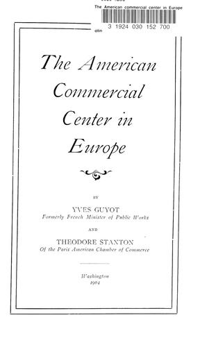 Cover for The American commercial center in Europe