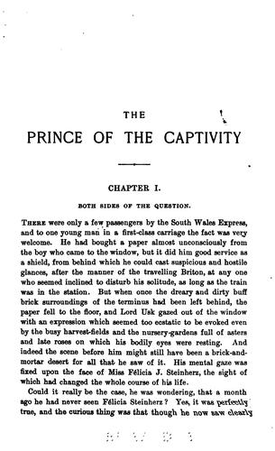 Cover for The prince of the captivity