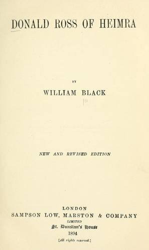 Cover for Donald Ross of Heimra