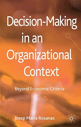 Cover for Decision-Making in an Organizational Context