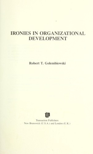 Cover for Ironies in organizational development