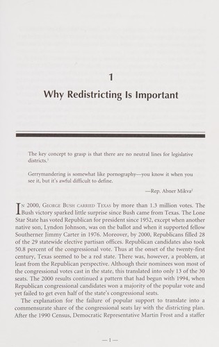 Cover for Redistricting