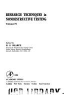 Cover for Research Techniques In Nondestruct Volume 4