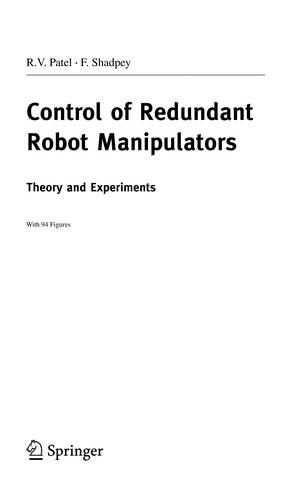 Cover for Control of redundant robot manipulators