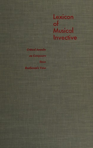 Cover for Lexicon of musical invective