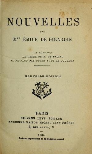 Cover for Nouvelles