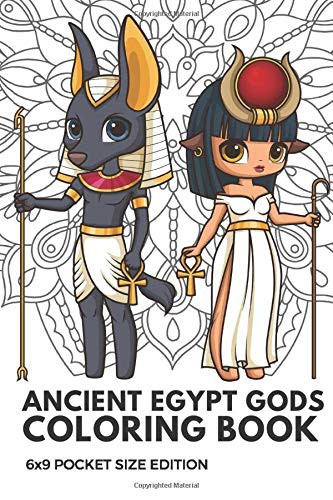 Cover for Ancient Egypt Gods Coloring Book 6x9 Pocket Size Edition