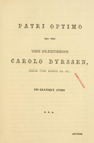 Cover for De linguae raninae textura disquisitiones microscopicae ...