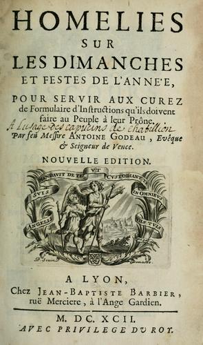 Cover for Homelies sur les dimanches et festes de l'année