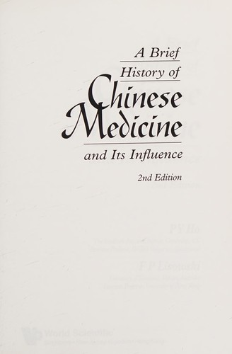Cover for A brief history of Chinese medicine