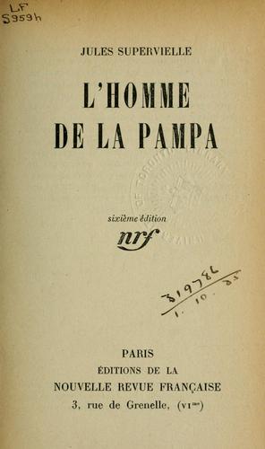 Cover for homme de la pampa.