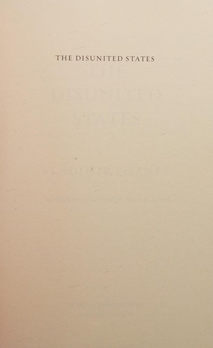 Cover for The Disunited States