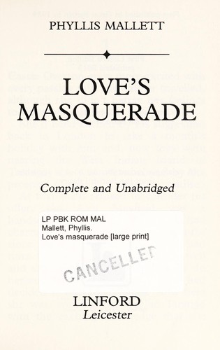 Cover for Love's masquerade